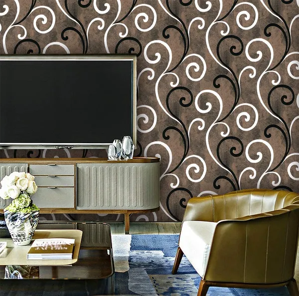 Brown_&_White_Scroll_Or_Swirl_Pattern_Wallpaper_Peel_&_Stick,_Waterproof,_Self-Adhesive_Ideal_For_Homes_&_Shops