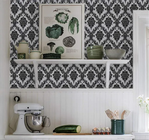 Brown_&_White_Damask_Patterned_Wallpaper_Or_Wall_Sticker_Peel_&_Stick,_Waterproof,_Self-Adhesive_Ideal_For_Homes_&_Shops