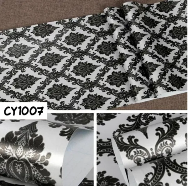 Brown_&_White_Damask_Patterned_Wallpaper_Or_Wall_Sticker_Peel_&_Stick,_Waterproof,_Self-Adhesive_Ideal_For_Homes_&_Shops