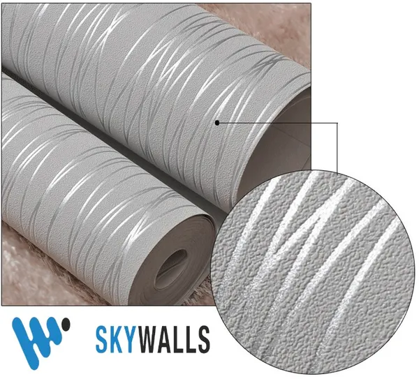 Silver_&_Grey_Background_With_Lining_Wallpaper_Peel_&_Stick,_Waterproof,_Self-Adhesive_Ideal_For_Homes_&_Shops