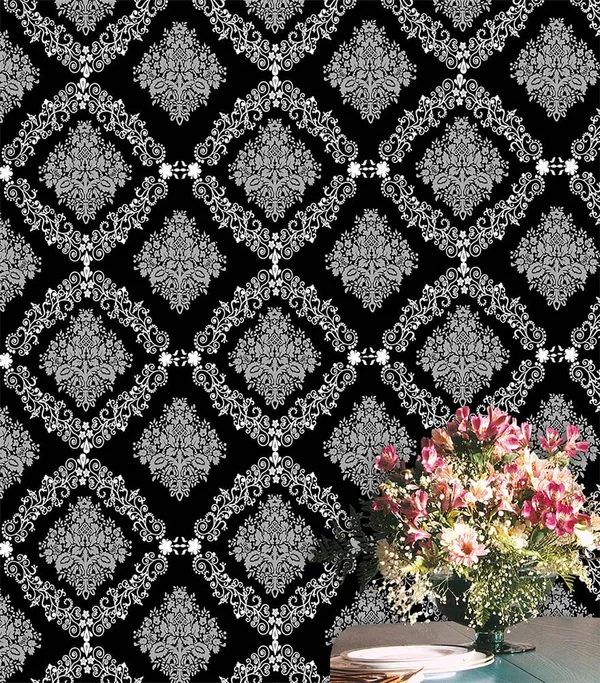 Black_&_White_Classic_And_Ornate_Design_Or_Damask_Wallpaper_Peel_&_Stick,_Waterproof,_Self-Adhesive_Ideal_For_Homes_&_Shops