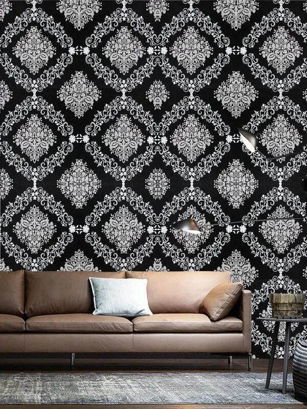 Black_&_White_Classic_And_Ornate_Design_Or_Damask_Wallpaper_Peel_&_Stick,_Waterproof,_Self-Adhesive_Ideal_For_Homes_&_Shops