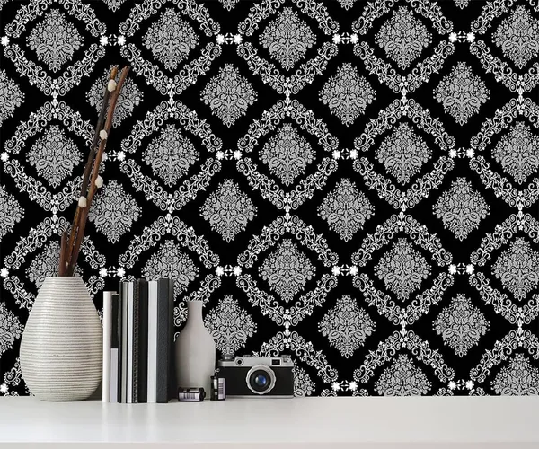 Black_&_White_Classic_And_Ornate_Design_Or_Damask_Wallpaper_Peel_&_Stick,_Waterproof,_Self-Adhesive_Ideal_For_Homes_&_Shops
