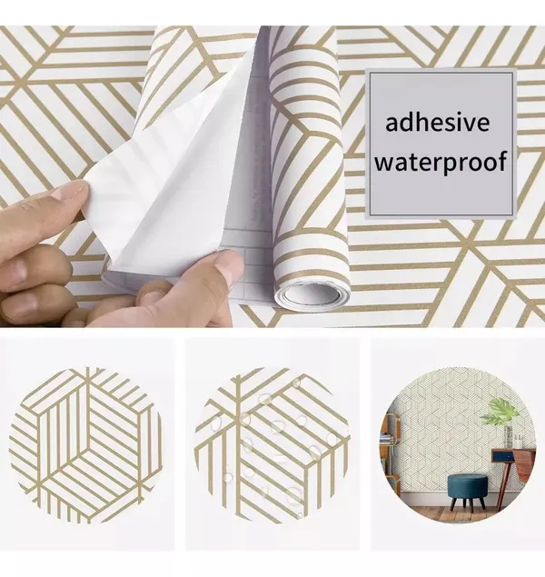 White_&_Gold_Giometric_Self_Adhesive_Wallpaper_Peel_&_Stick,_Waterproof,_Self-Adhesive_Ideal_For_Homes_&_Shops