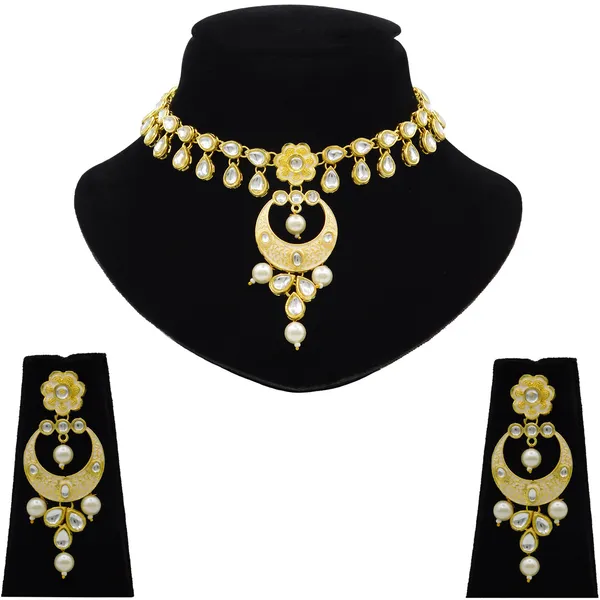 White_Brass_Premium_Kundan_Meenakari_Necklace_Set_For_Women_&_Girls_(08-0461)