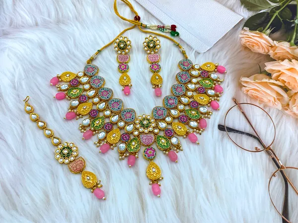 Baby_Pink_Premium_Kundan_Meenakari_Floral_Set_(08-0115)
