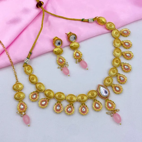 Baby_Pink_Brass_Premium_Kundan_Meenakari_Necklace_Set_For_Women_&_Girls_(08-0560)