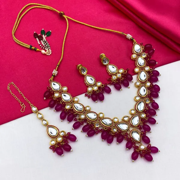 Brass_Premium_Kundan_Meenakari_Necklace_Set_For_Women_&_Girls_(08-0532)