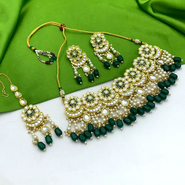 Green_Brass_Premium_Kundan_Meenakari_Necklace_Set_For_Women_&_Girls_(08-0243)
