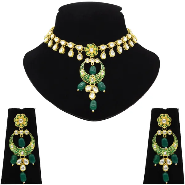 Green_Brass_Premium_Kundan_Meenakari_Necklace_Set_For_Women_&_Girls_(08-0461)