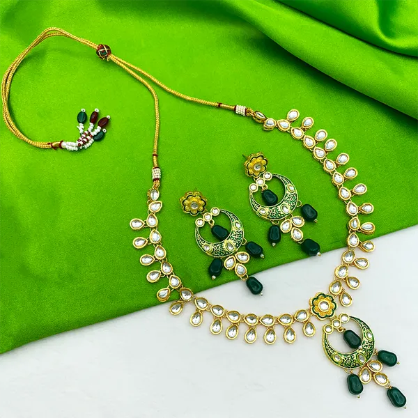 Green_Brass_Premium_Kundan_Meenakari_Necklace_Set_For_Women_&_Girls_(08-0461)