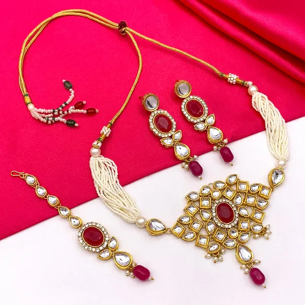Magenta_Brass_Premium_Kundan_Meenakari_Necklace_Set_For_Women_&_Girls_(08-0510)