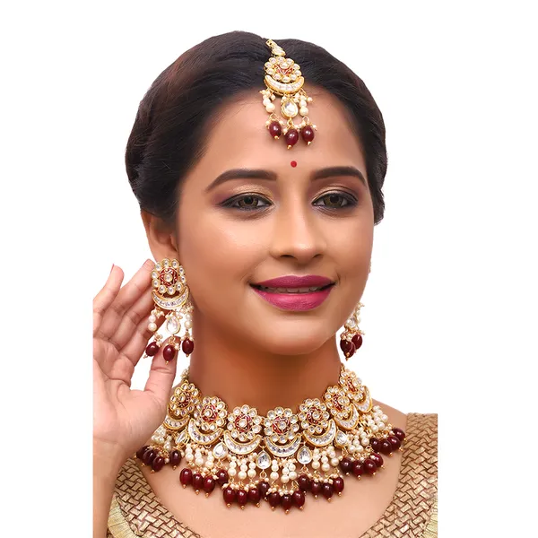Maroon_Brass_Premium_Kundan_Meenakari_Necklace_Set_For_Women_&_Girls_(08-0243)
