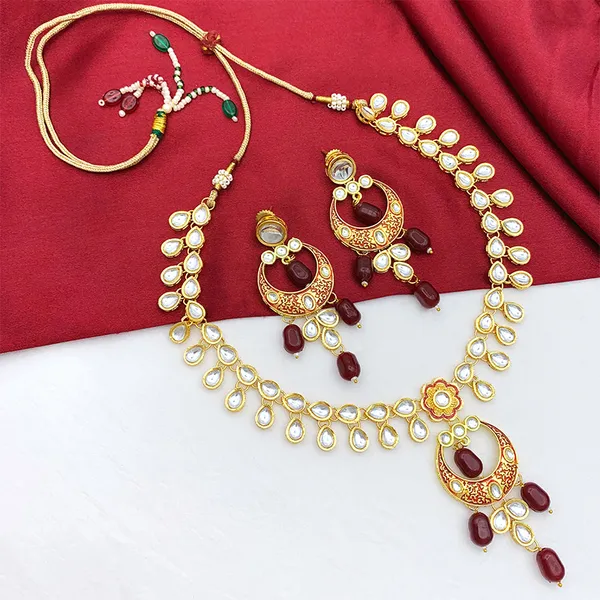 Maroon_Brass_Premium_Kundan_Meenakari_Necklace_Set_For_Women_&_Girls_(08-0461)