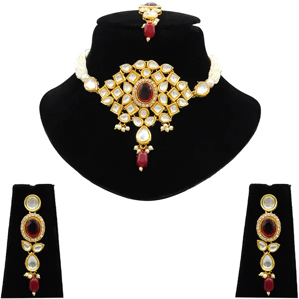 Maroon_Brass_Premium_Kundan_Meenakari_Necklace_Set_For_Women_&_Girls_(08-0510)