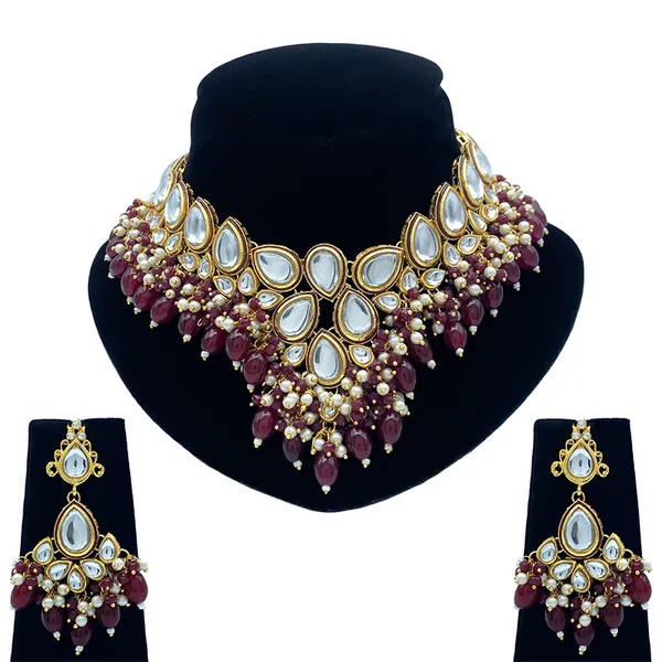 Maroon_Brass_Premium_Kundan_Meenakari_Necklace_Set_For_Women_&_Girls_(08-0524)