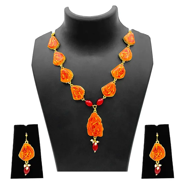 Orange_Brass_Premium_Kundan_Meenakari_Necklace_Set_For_Women_&_Girls_(08-0512)