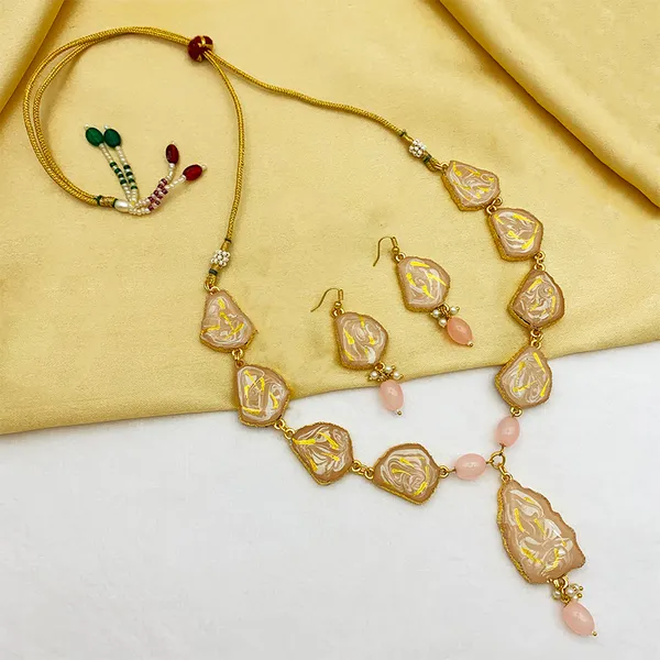 Peach_Brass_Premium_Kundan_Meenakari_Necklace_Set_For_Women_&_Girls_(08-0512)