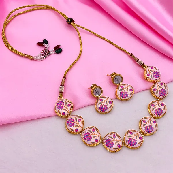 Pink_Brass_Premium_Kundan_Meenakari_Necklace_Set_For_Women_&_Girls_(08-0431)