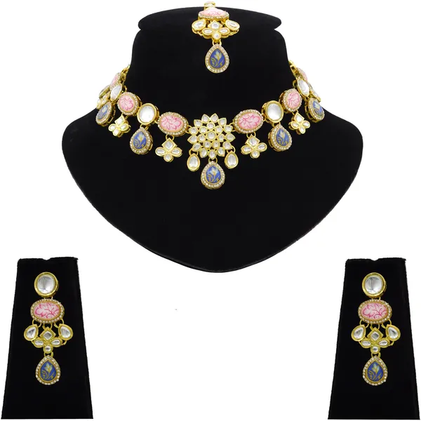 Premium_Kundan_Stones_Floral_Necklace_Set_For_Women_&_Girls_(08-0460)