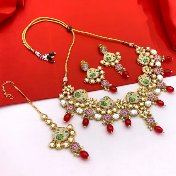Red_Brass_Premium_Kundan_Meenakari_Necklace_Set_For_Women_&_Girls_(08-0292)