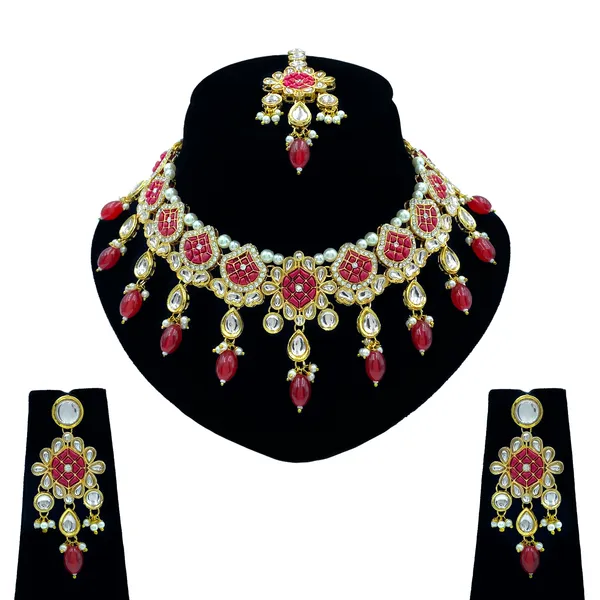 Red_Brass_Premium_Kundan_Meenakari_Necklace_Set_For_Women_&_Girls_(08-0528)