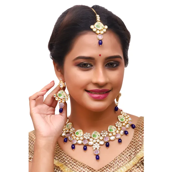 Royal_Blue_Brass_Premium_Kundan_Meenakari_Necklace_Set_For_Women_&_Girls_(08-0292)