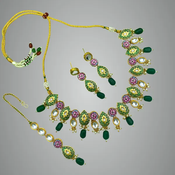 Green_Brass_Premium_&_Elegant_Kundan_Jewellery_Set_For_Women_(08-0543)