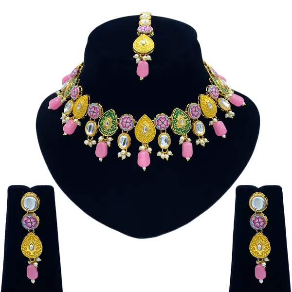 Pink_Brass_Premium_&_Elegant_Kundan_Jewellery_Set_For_Women_(08-0543)