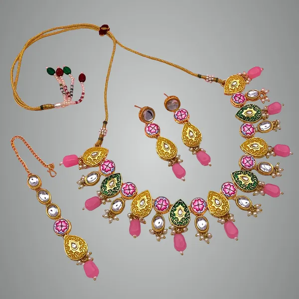 Pink_Brass_Premium_&_Elegant_Kundan_Jewellery_Set_For_Women_(08-0543)