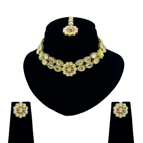 Maroon_Brass_Premium_&_Elegant_Kundan_Meenakari_Necklace_For_Women_(08-0548)