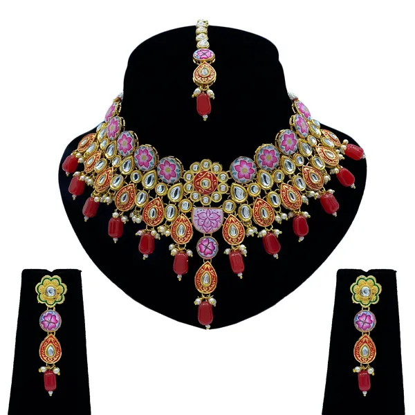Red_Brass_Premium_Kundan_Meenakari_Necklace_Set_For_Women_&_Girls__(08-0550)