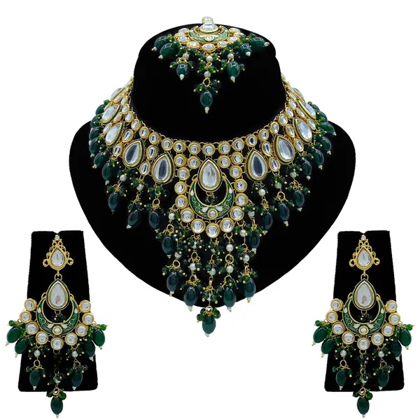 Green_Brass_Premium_Kundan_Necklace_Set_For_Women_(08-0556)