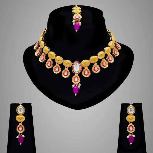 Magenta_Brass_Premium_Kundan_Meenakari_Necklace_Set_For_Women_(08-0560)