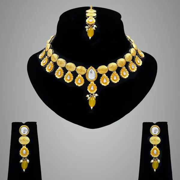 Yellow_Brass_Premium_Kundan_Meenakari_Necklace_Set_For_Women_(08-0560)