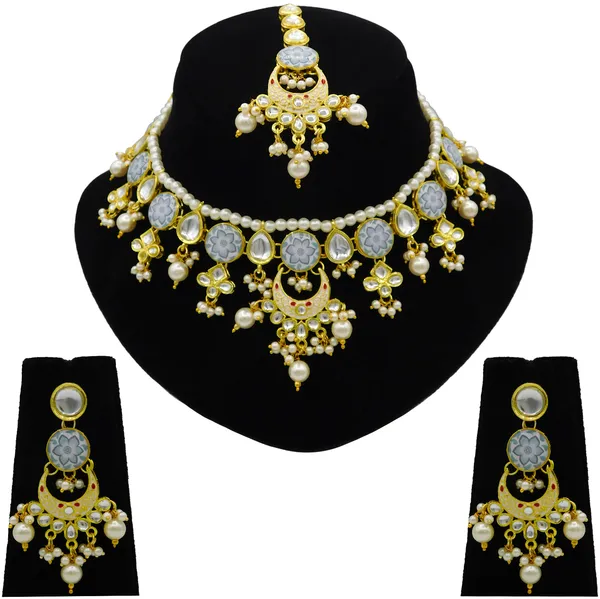 White_Brass_Premium_Kundan_Meenakari_Necklace_Set_For_Women_&_Girls_(08-0285)