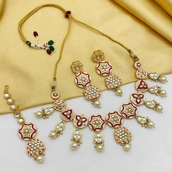 White_Brass_Premium_Kundan_Meenakari_Necklace_Set_For_Women_&_Girls_(08-0471)