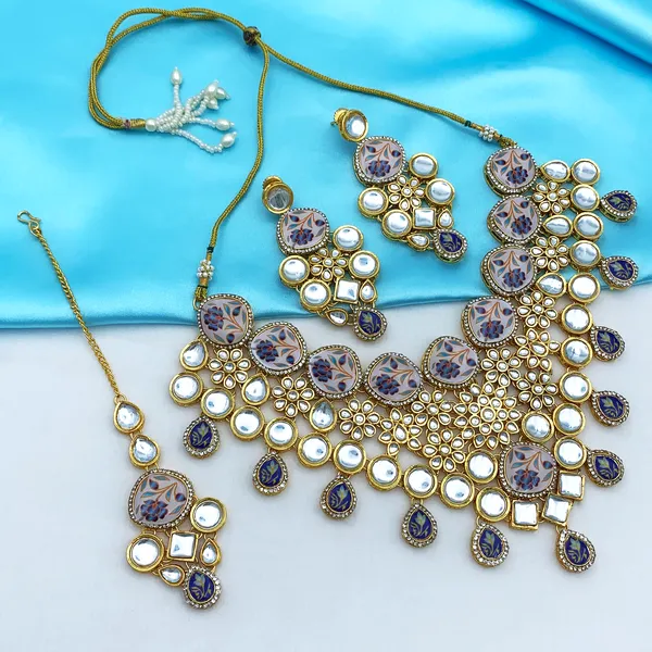 Blue_Brass_Premium_Kundan_Meenakari_Necklace_Set_For_Women_&_Girls_(08-0455)