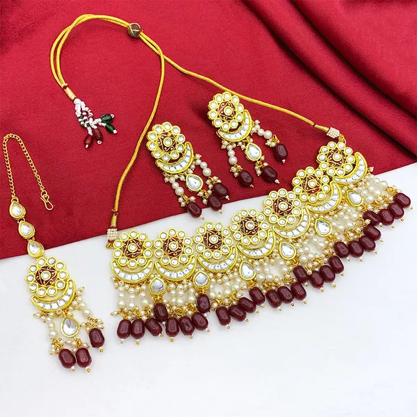 Maroon_Brass_Premium_Kundan_Meenakari_Necklace_Set_For_Women_&_Girls_(08-0243)