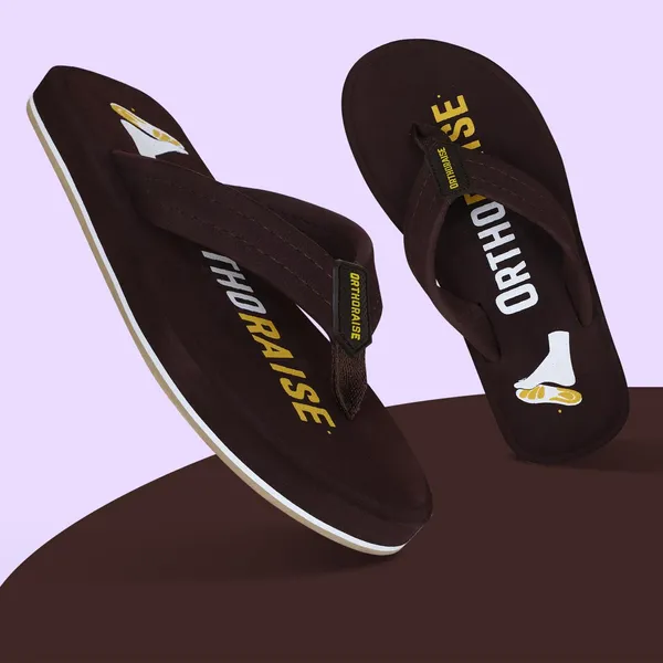 Unisex_ORTHO_Brown__Slipper_With_Soft_Cushion_Sole
