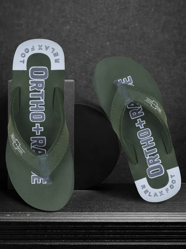 Unisex_ORTHO_Olive_Soft_Slipper_With_Heel_Support