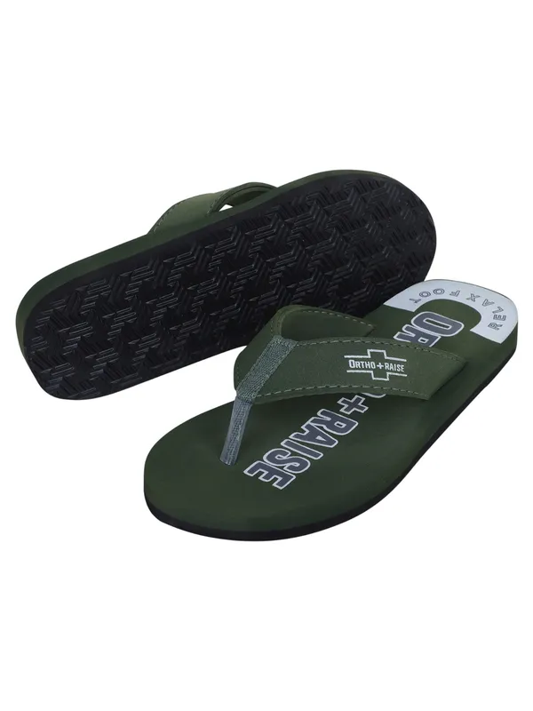 Unisex_ORTHO_Olive_Soft_Slipper_With_Heel_Support