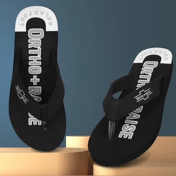 Unisex_ORTHO_Black_Soft_Slipper__With_Heel_Support
