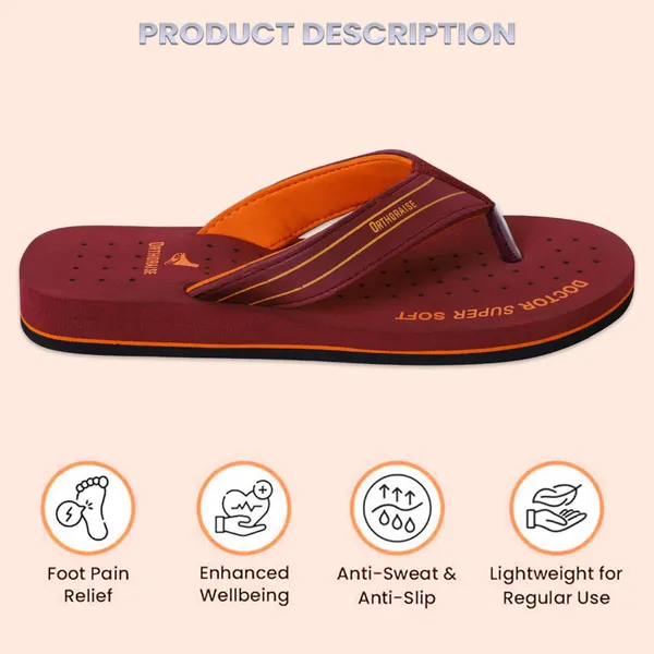 Maroon_ORTHO_Soft_Slipper_For_Women