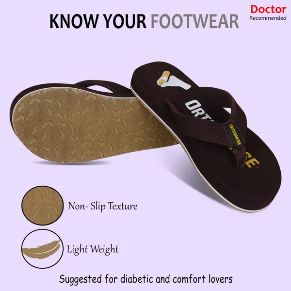 Unisex_ORTHO_Brown__Slipper_With_Soft_Cushion_Sole