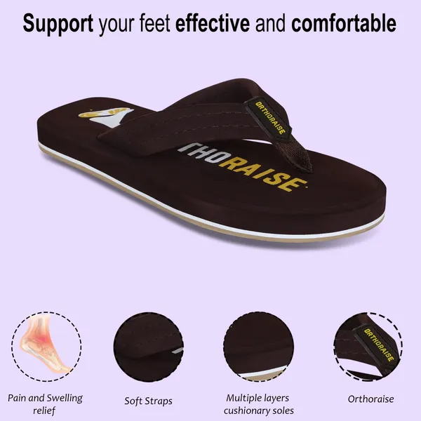 Unisex_ORTHO_Brown__Slipper_With_Soft_Cushion_Sole