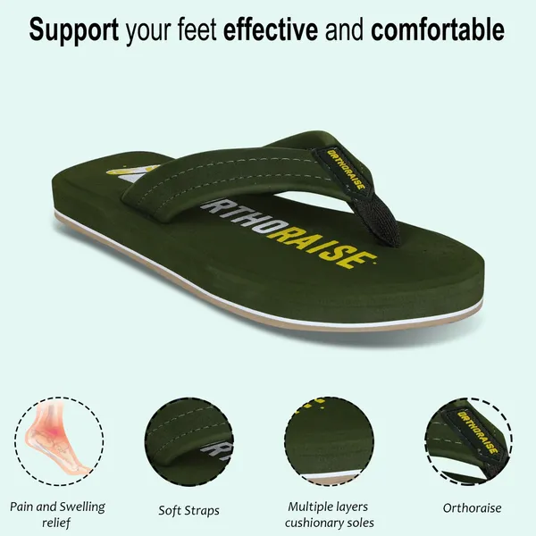 Unisex_ORTHO_Olive__Slipper_With_Soft_Cushion_Sole