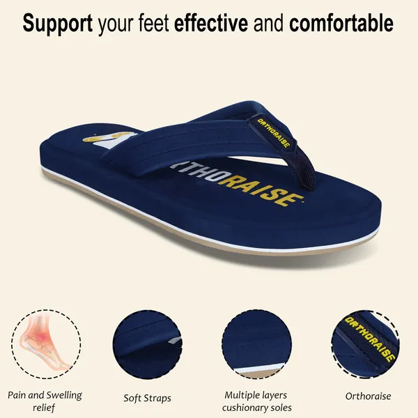 Unisex_ORTHO_Navy_Blue__Slipper_With_Soft_Cushion_Sole
