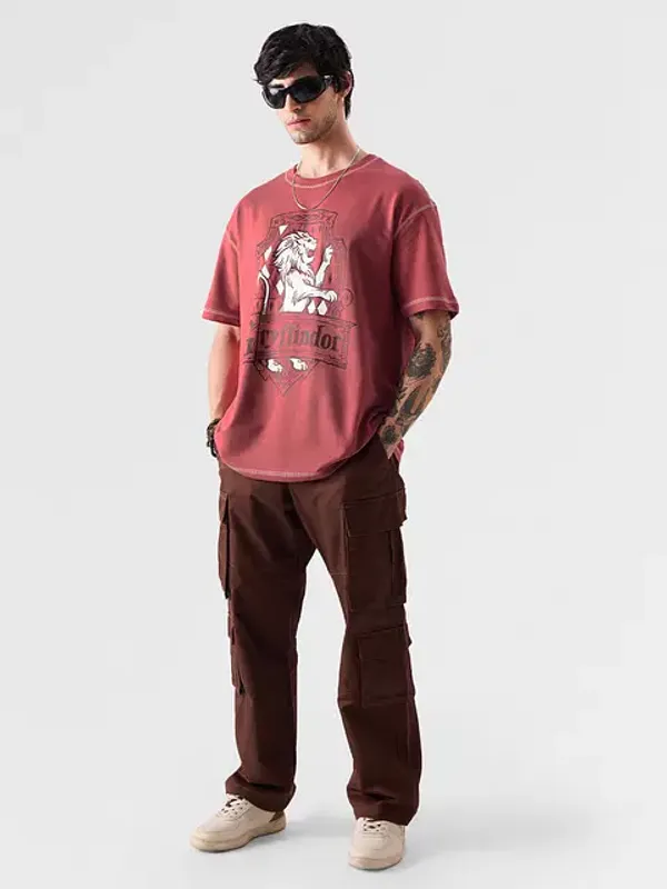 Maroon_Cotton_Oversized_T-Shirt_For_Men