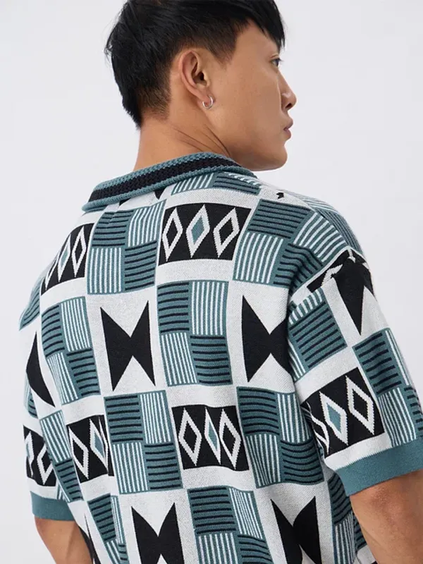Blue_Cotton_Oversized_Polo_T-Shirt_For_Men